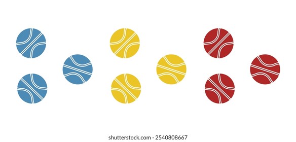 ícone de bolas de basquete em um fundo branco, ilustração vetorial