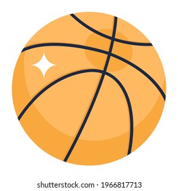 An icon of basketball in editable design