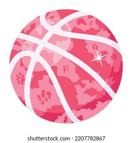 An icon of basketball flat vector download