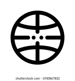 Icon basketball with style outline