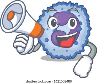 An icon of basophil cell having a megaphone