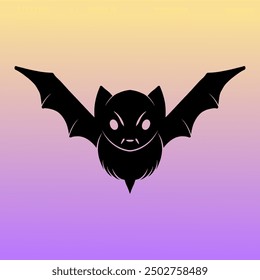 icon bat halloween illustration vector 