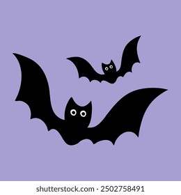 icon bat halloween illustration vector 