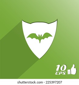 Icon bat. Happy Halloween holiday. Made in vector