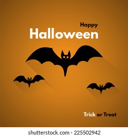 Icon bat. Happy Halloween holiday. Made in vector