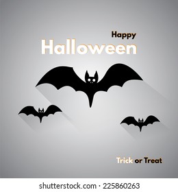 Icon bat. Happy Halloween holiday. Made in vector