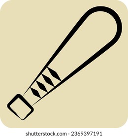 Icon Bat. related to Baseball symbol. hand drawn style. simple design editable. simple illustration