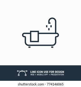 Icon bath graphic design single icon vector illustration