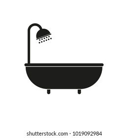 The icon is a bath. Vector illustration.