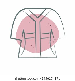 Icon Bathrobe. related to Hotel Service symbol. Color Spot Style. simple design illustration