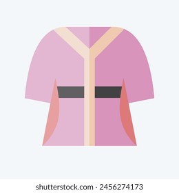 Icon Bathrobe. related to Hotel Service symbol. flat style. simple design illustration