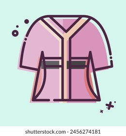 Icon Bathrobe. related to Hotel Service symbol. MBE style. simple design illustration