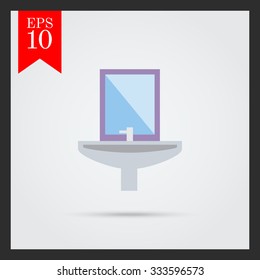 Icon of bathroom sink with mirror