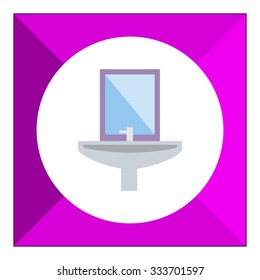 Icon of bathroom sink with mirror