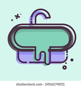 Icon Bathub. related to Hotel Service symbol. MBE style. simple design illustration