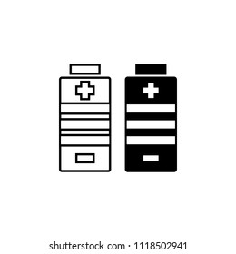 The icon of batteries. Simple flat icon illustration, vector of batteries for a website or mobile application on white background