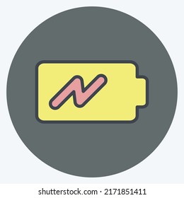 Icon Battery 2. suitable for Mobile Apps symbol. color mate style. simple design editable. design template vector. simple symbol illustration
