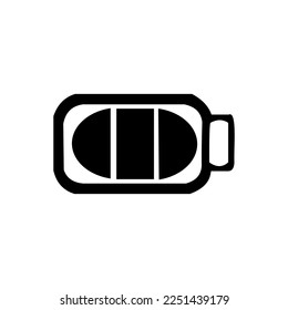 Icon battery in black and white