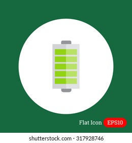 Icon of battery with charge indication