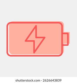 Icon battery. Computer components elements. Icon in two tone style.