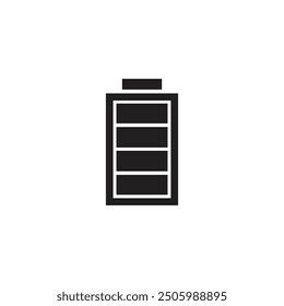 Icono de batería llena con fondo en blanco