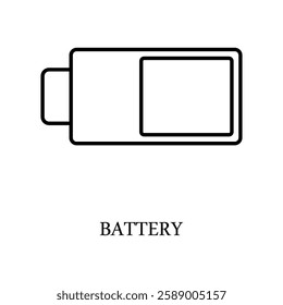 Icon a battery, isolated against a clean background.