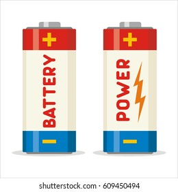 Icon battery isolated on white background.