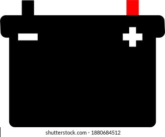 batería de icono en fondo blanco.
