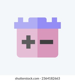 Icon Battery. related to Car ,Automotive symbol. flat style. simple design editable. simple illustration