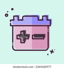 Icon Battery. related to Car ,Automotive symbol. MBE style. simple design editable. simple illustration