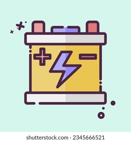 Icon Battery. related to Spare Parts symbol. MBE style. simple design editable. simple illustration