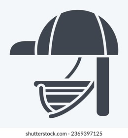 Icon Batting Helmet. related to Baseball symbol. glyph style. simple design editable. simple illustration