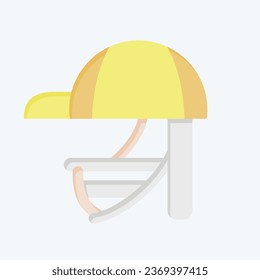 Icon Batting Helmet. related to Baseball symbol. flat style. simple design editable. simple illustration