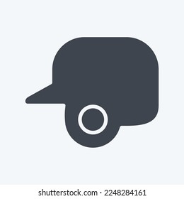 Icon Batting Helmet. related to Sports Equipment symbol. glyph style. simple design editable. simple illustration