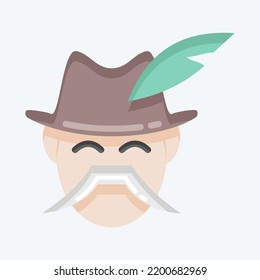Icon Bavarian. suitable for education symbol. flat style. simple design editable. design template vector. simple illustration