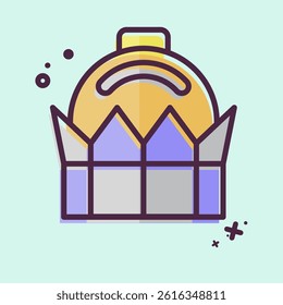 Icon Bayterek. related to Kazakhstan symbol. MBE style. design editable