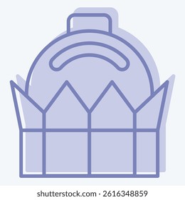 Icon Bayterek. related to Kazakhstan symbol. two tone style. design editable