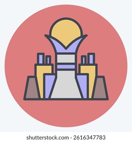 Icon Bayterek Tower. related to Kazakhstan symbol. color mate style. design editable