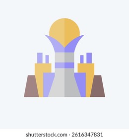 Icon Bayterek Tower. related to Kazakhstan symbol. flat style. design editable