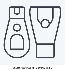 Icon BB Cream. related to Cosmetic symbol. line style. simple design editable. simple illustration