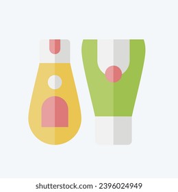 Icon BB Cream. related to Cosmetic symbol. flat style. simple design editable. simple illustration