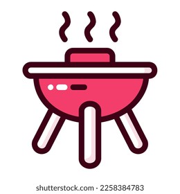 Icon BBQ illustration can be used for web app info graphic etc