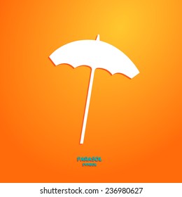 Icon beach parasol. Beach Umbrella isolated.
