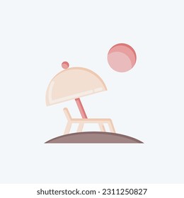 Icon Beach. related to Hawaii symbol. flat style. simple design editable. vector