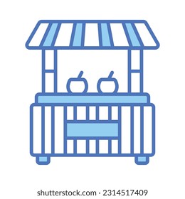 An icon of beach stall editable design, easy to use and download