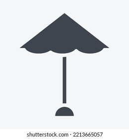 Icon Beach. suitable for Summer symbol. glyph style. simple design editable. design template vector. simple illustration