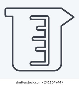 Icon Beaker. related to Laundry symbol. line style. simple design editable. simple illustration