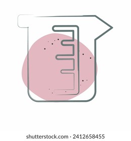 Icon Beaker. related to Laundry symbol. Color Spot Style. simple design editable. simple illustration