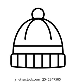 Icon of a beanie hat, representing winter clothing and warmth.