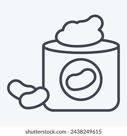Icon Beans. related to Qatar symbol. line style. simple design illustration.